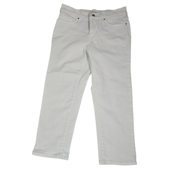 Levi's 311 Shaping Skinny Wom Size 29 White Capri Jean Pants Coastal Beachy EUC - Picture 1 of 8